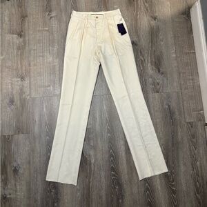 Ralph Lauren Purple Label Cream Dress Pants